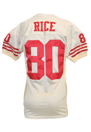 Early 1990s Jerry Rice San Francisco 49ers Game-Used Home Jersey