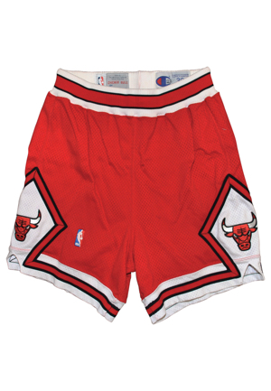 1992-93 Chicago Bulls Game-Used Road Shorts Attributed To Michael Jordan (Championship Season • NBA Finals MVP • NBA Points & Steals Leader)