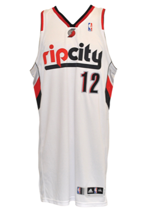 2012-13 LaMarcus Aldridge Portland Trail Blazers "Rip City" Game-Used Home Jersey (Built-In Mic Pocket)