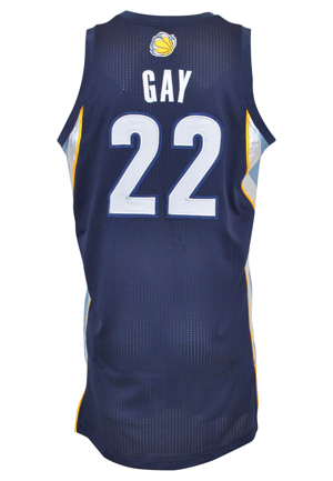 3/2/2012 Rudy Gay Memphis Grizzlies Game-Used Road Jersey (NBA LOA • Gene Bartow Patch)