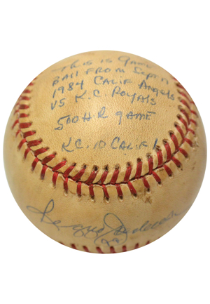 9/17/1984 Reggie Jackson California Angels Career Home Run No. 500 Game-Used & Autographed Baseball (JSA)