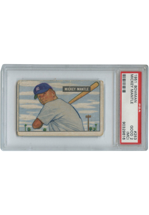 1951 Bowman Cards Including PSA/DNA Graded Good 2 Mickey Mantle #253 Rookie Card (5)(PSA/DNA)