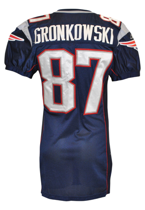 2010 Rob Gronkowski New England Patriots Home Game Jersey