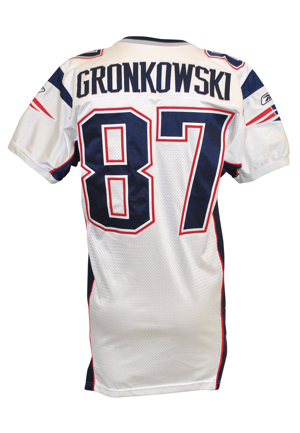2010 Rob Gronkowski New England Patriots Road Game Jersey