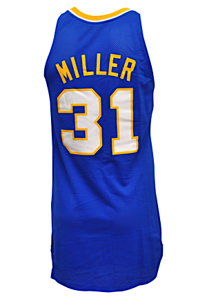 1987-88 Reggie Miller Rookie Indiana Pacers Game-Used Road Jersey (Rare)