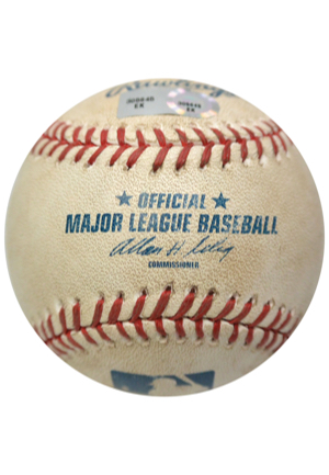 9/25/2013 Jonathan Schoop Baltimore Orioles Game-Used Baseball (Major League Debut • First Major League Hit & Home Run During Game • MLB Hologram)