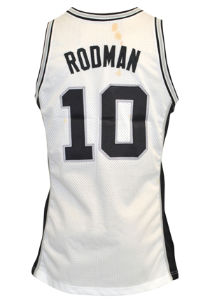1994-1995 Dennis Rodman San Antonio Spurs Game-Used Home Uniform (2)(Rodman LOA • Hair Dye Stain)