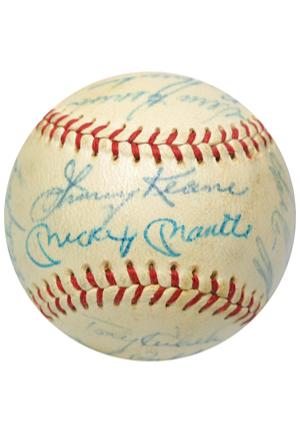 1965 New York Yankees Team-Signed Baseball (JSA • PSA/DNA • Includes Mantle & Maris)