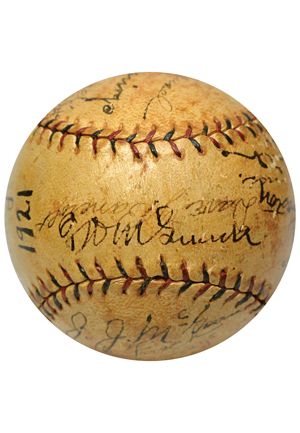 1921 New York Giants Team-Signed Official National League Baseball (Full JSA LOA • PSA/DNA • Championship Season)