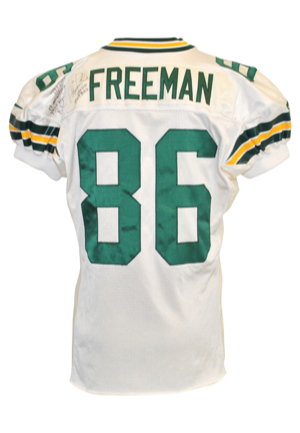 1997 Antonio Freeman Green Bay Packers Game-Used & Autographed Road Jersey (JSA)