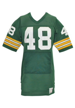1975 Ken Ellis Green Bay Packers Game-Used Home Jersey (Repairs • Handwarmer Pocket)