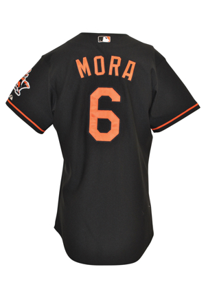 Early 2000s Baltimore Orioles Game-Used & Autographed Alternate Home Jerseys — Melvin Mora & Brian Roberts (2)(JSA)