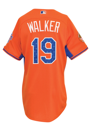 7/14/2013 Christian Walker Baltimore Orioles Futures Game Player-Worn Batting Practice Jersey & Cap (2)(MLB Hologram)