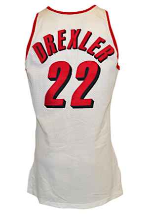 1991 Clyde Drexler Portland Trail Blazers Game-Used Home Jersey