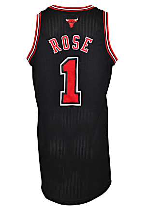 2011-12 Derrick Rose Chicago Bulls Game-Used Alternate Jersey