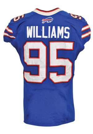 2013 Buffalo Bills Game-Used Home Jerseys — October Marcell Dareus & Kyle Williams (2)(PSA/DNA)