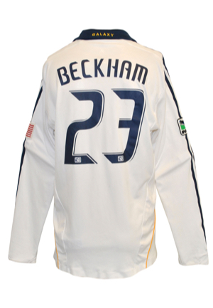 2009 David Beckham Los Angeles Galaxy Game-Used Home Jersey
