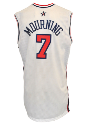 2000 Alonzo Mourning Team USA Mens Olympic Basketball Game-Used Jersey