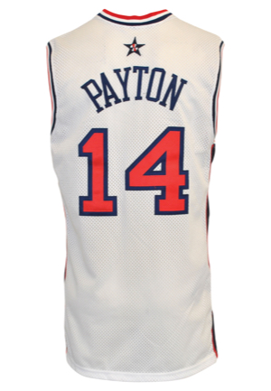 2000 Gary Payton Team USA Mens Olympic Basketball Game-Used Jersey