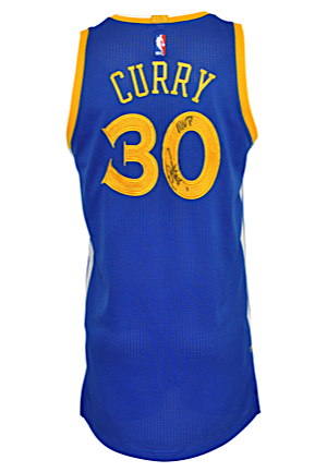 3/24/2015 Stephen Curry Golden State Warriors Game-Used & Autographed Road Jersey (Photo-Matched • NBA & Curry LOAs • Championship & MVP Season)