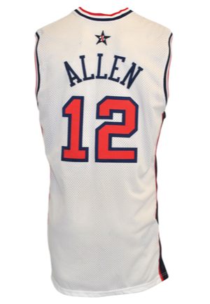 2000 Ray Allen Team USA Mens Olympic Basketball Game-Used Jersey