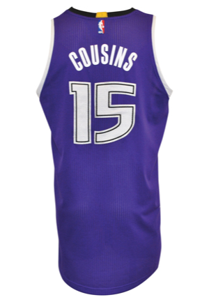 2015-16 DeMarcus Cousins Sacramento Kings Game-Used Road Jersey