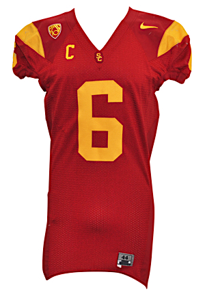 2010 Malcolm Smith USC Trojans Game-Used Home Jersey (Multiple Photo-Matches • Repair • Unwashed) 
