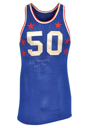 1957 "Easy" Ed Macauley NBA All-Star Game-Used & Autographed Western Conference Jersey With Stirrups (3)(Full JSA LOA • Macauley Family LOA)