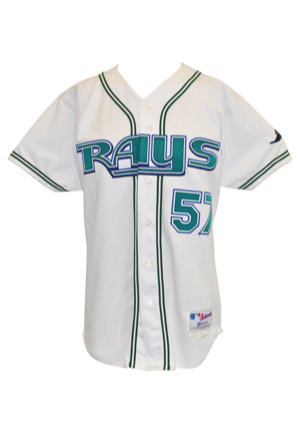 2004 Scott Kazmir Rookie Tampa Bay Devil Rays Game-Used Home Jersey