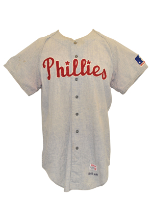 Philadelphia Phillies Game-Used Flannel Items — 1970 Mike Ryan Road Pants, 1970 Bayless Road Jersey & 1969 John Sullivan Road Jersey (3)