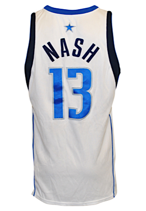 2002-03 Steve Nash Dallas Mavericks NBA Playoffs Game-Used Home Jersey (Photo-Matched)