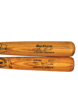 Philadelphia Phillies Game-Used Bats — 1971-79 Greg Luzinski & 1977-79 Tim McCarver (2)(PSA/DNA)