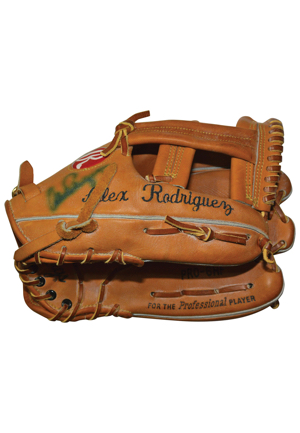 Late 1990s Alex Rodriguez Seattle Mariners Game-Ready & Autographed Glove (JSA)
