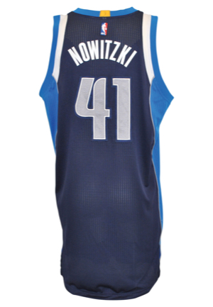 2014-15 Dirk Nowitzki Dallas Mavericks Game-Used Alternate Jersey (Built-In Mic Pocket)