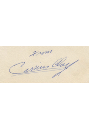 Vintage Cassius Clay Signed Birthday Card (Full JSA LOA • Sourced From The Paloger Collection)