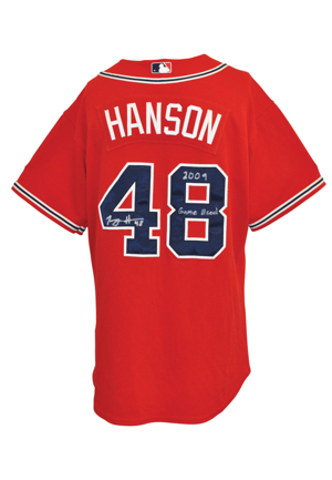 2009 Tommy Hanson Atlanta Braves Game-Used & Autographed Home Jersey (JSA • Tommy Hanson LOA)