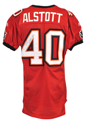 11/8/1998 Mike Alstott Tampa Bay Buccaneers Game-Used & Autographed Home Jersey (JSA)