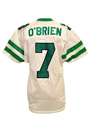 1990 Ken OBrien New York Jets Game-Used Road Jersey