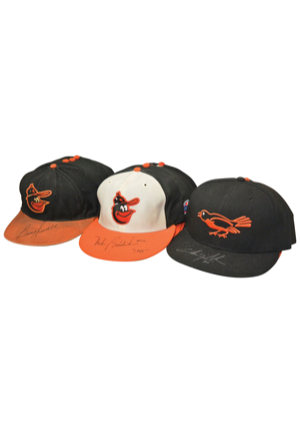 1980s-2010s Baltimore Orioles Game-Used & Team-Issued Autographed Caps (14)(JSA • MLB Holograms)