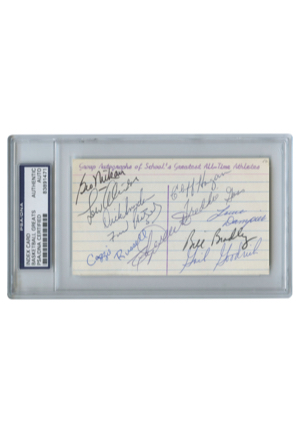 Basketball Greats Encapsulated Autographed Index Card (JSA • PSA/DNA Graded)