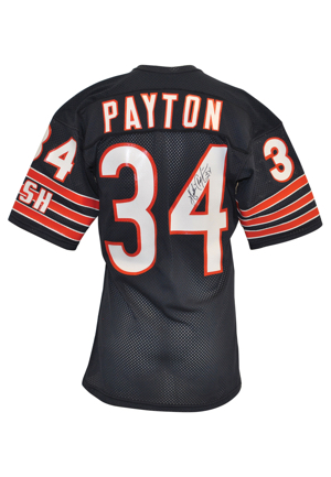1984-87 Walter Payton Chicago Bears Game-Used Autographed Home Jersey (JSA)