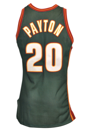 1996-97 Gary Payton Seattle SuperSonics Game-Used Road Jersey