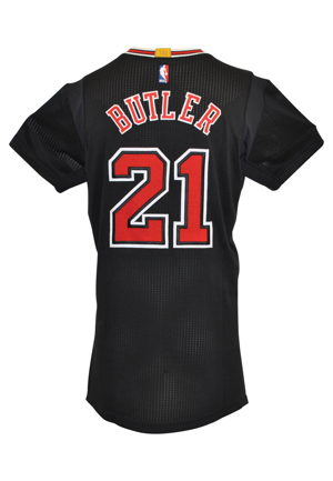2014-15 Jimmy Butler Chicago Bulls Game-Used Black Alternate Road Jersey (Chicago Bulls Charities LOA)