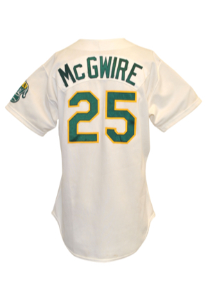 1990 Mark McGwire Oakland Athletics Game-Used Home Jersey (Apparent Photo-Match)