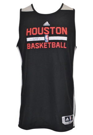 2013 Houston Rockets Player-Worn & Autographed Reversible Practice Pinnie Attributed To Jeremy Lin (JSA)