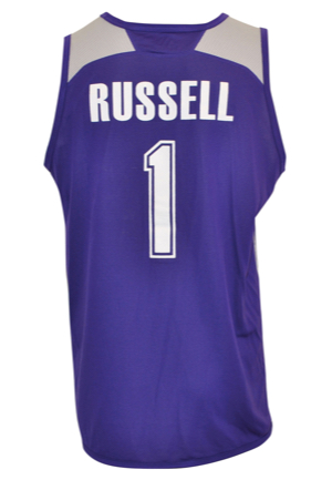 2015 DAngelo Russell Pre-Rookie Los Angeles Lakers Summer League Reversible Jersey