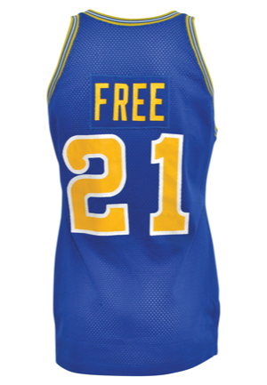 1981-83 World B. Free Golden State Warriors Game-Used Road Uniform (2)