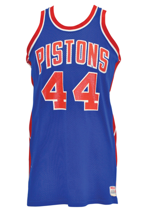 1985-86 Rick Mahorn Detroit Pistons Game-Used Road Uniform (2)(Potentially First Pistons Uniform Issued)