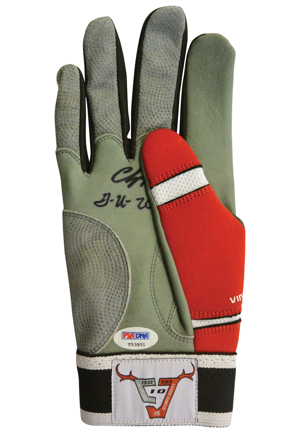 2012 Chipper Jones Atlanta Braves Game-Used & Autographed Batting Glove (JSA • PSA/DNA)
