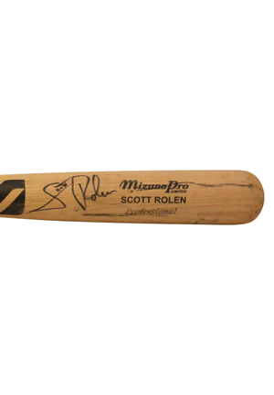 1999-01 Scott Rolen Philadelphia Phillies Game-Used & Autographed Bat (JSA • PSA/DNA Pre-Cert)
